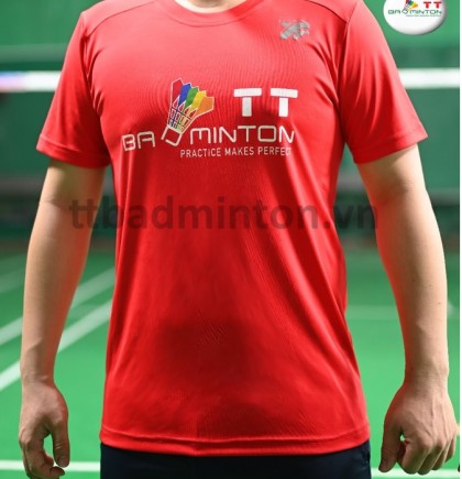 Áo cầu lông TT Badminton Đỏ tập luyện (Thiếu nhi)