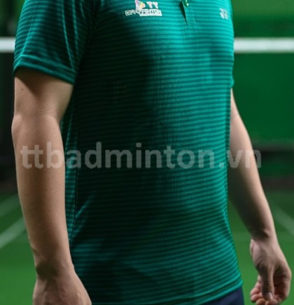 Áo cầu lông TT Badminton Xanh sọc ngang (Nữ)