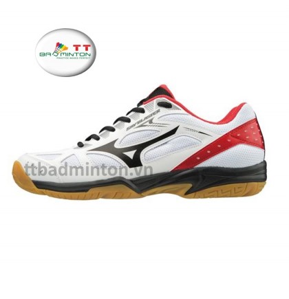 Giày cầu lông Mizuno (Nhật) Sky Blaster - Trắng đỏ