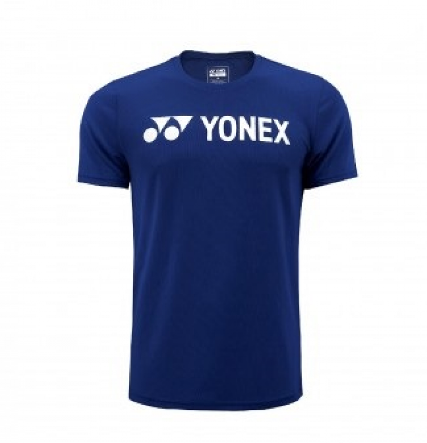 Áo cầu lông Yonex Xanh dương chữ trắng