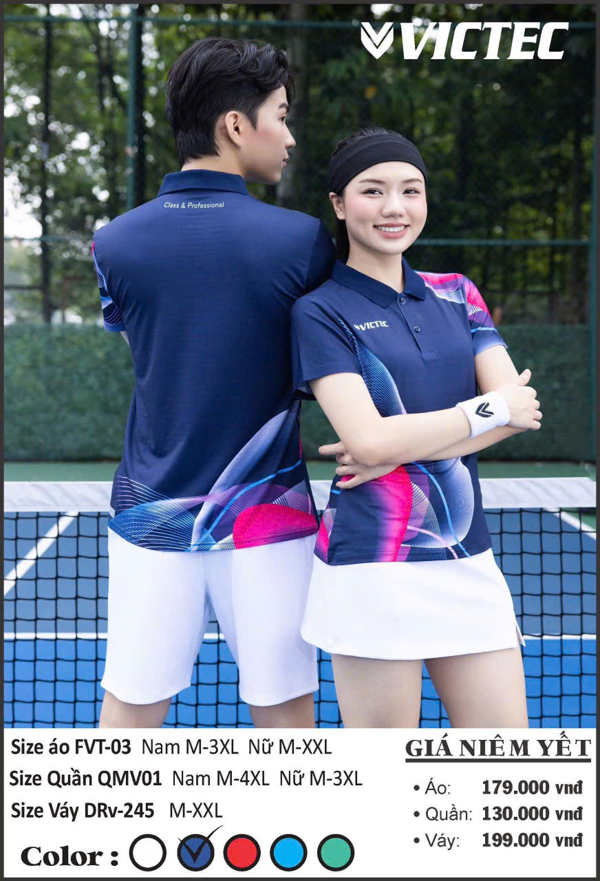 Áo Polo Victec FVT03 - Xanh Navy - Nam