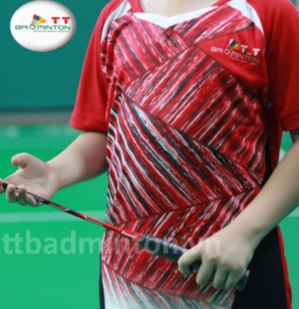 Áo cầu lông TT Badminton Đỏ thi đấu (Thiếu nhi)