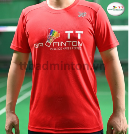 Áo cầu lông TT Badminton Đỏ tập luyện (Thiếu nhi)