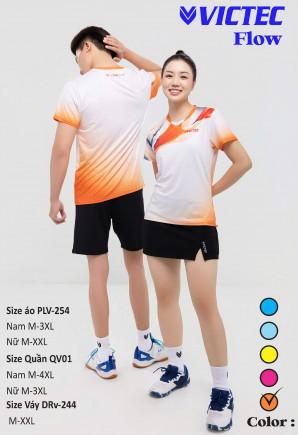 Áo cổ tròn Victec PLV254 - Trắng cam - Nam
