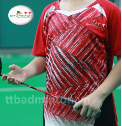 Áo cầu lông TT Badminton Đỏ thi đấu - Nữ