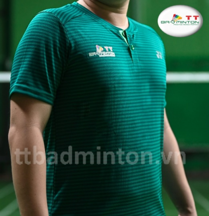 Áo cầu lông TT Badminton Xanh sọc ngang (Nữ)