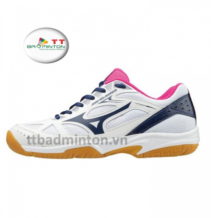 Giày cầu lông Mizuno (Nhật) Sky Blaster - Nữ (Trắng hồng)