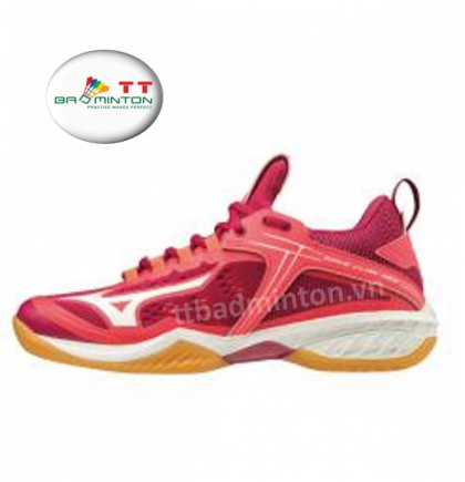 Giày cầu lông Mizuno (Nhật) Wave Claw NEO - Nữ (đỏ)