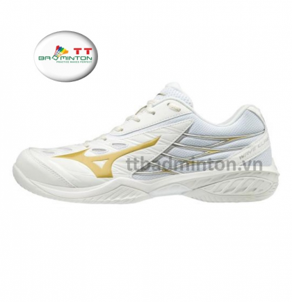 Giày cầu lông Mizuno (Nhật) Wave Claw - Trắng vàng