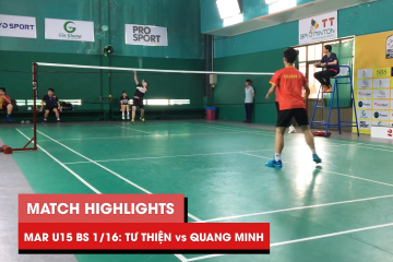 Highlights | JWS 2021 (Tháng 3) | BS U15 Vòng 1/16: Diệp Tư Thiện vs Lê Quang Minh